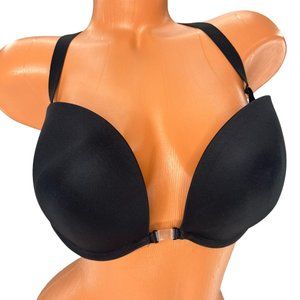 Marks Spencer M&S Push Up Bra Black Plunge Cutaway EU Size 85D US Size 38C